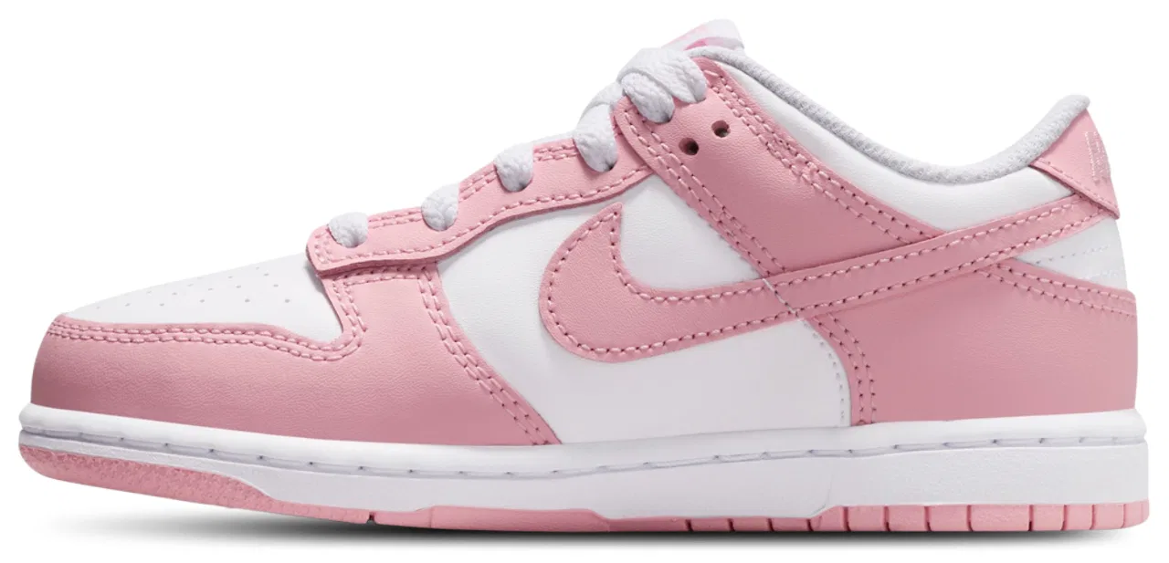 Кроссовки для девочек Dunk Low Nike, цвет Medium Soft Pink/White — фото 2