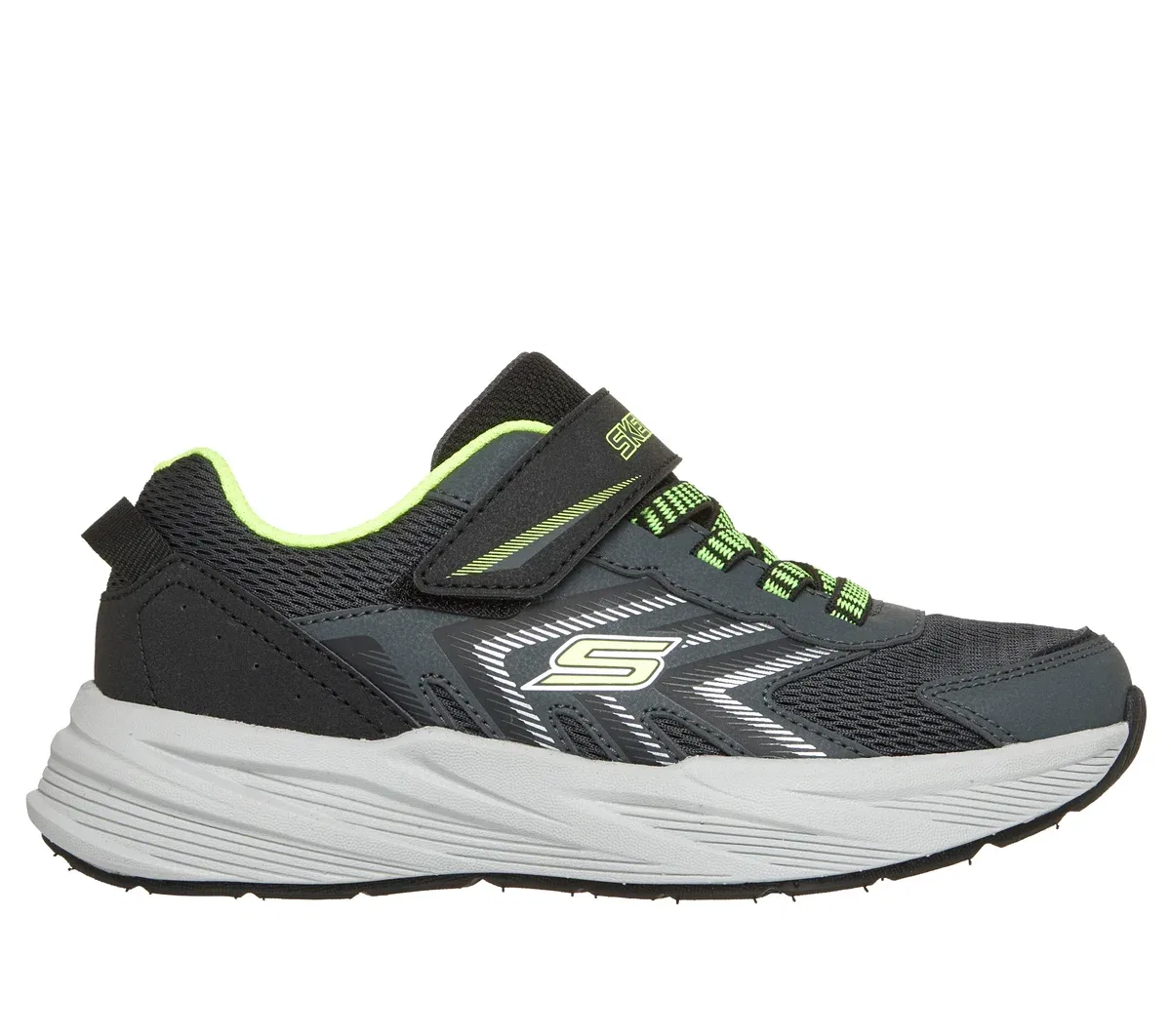 Детские кроссовки Microspec Tread Skechers, серый/лаймовый