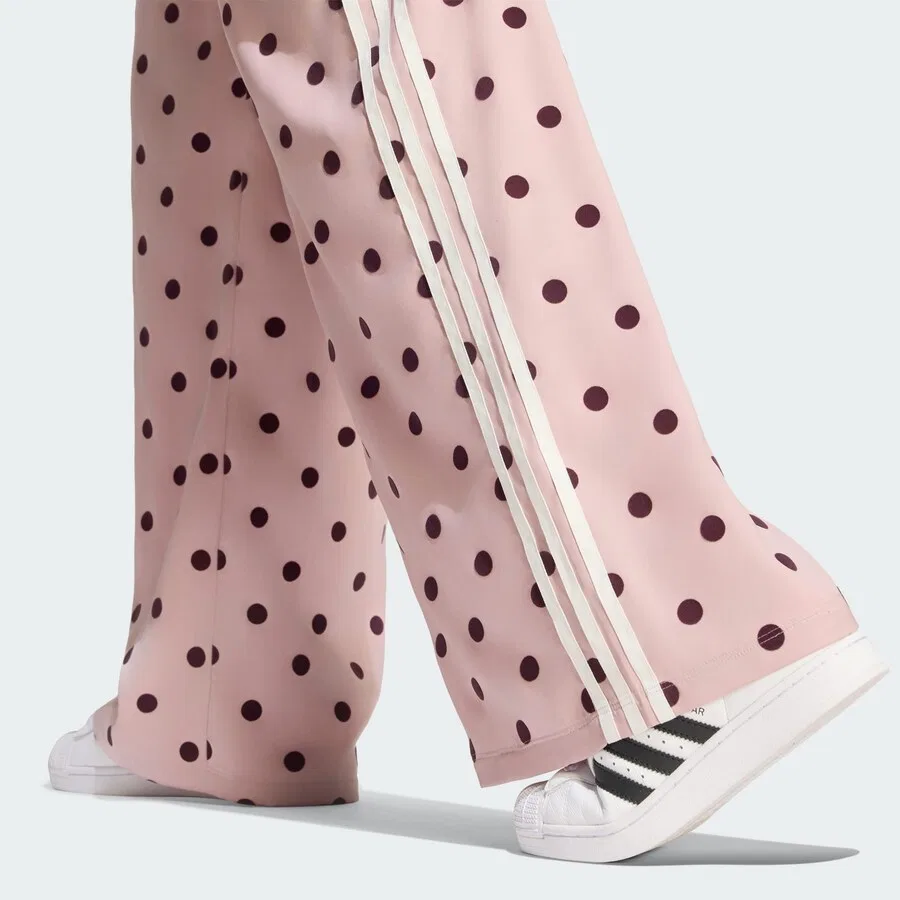 Брюки ADIDAS ORIGINALS с широкими штанинами, цвет розовый — фото 3