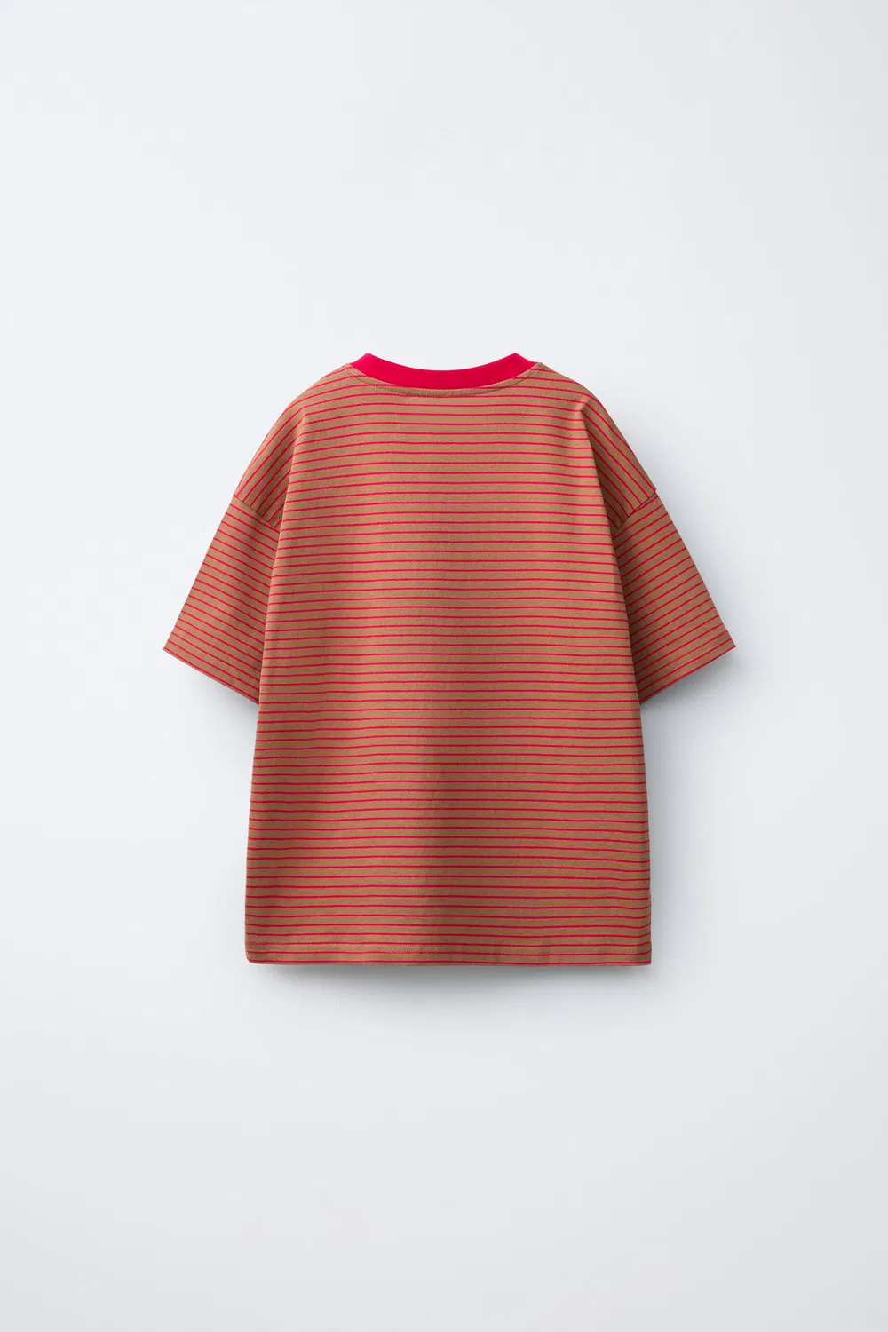 Футболка PUKAS с полосатым принтом для серфинга ZARA, Brown — фото 2