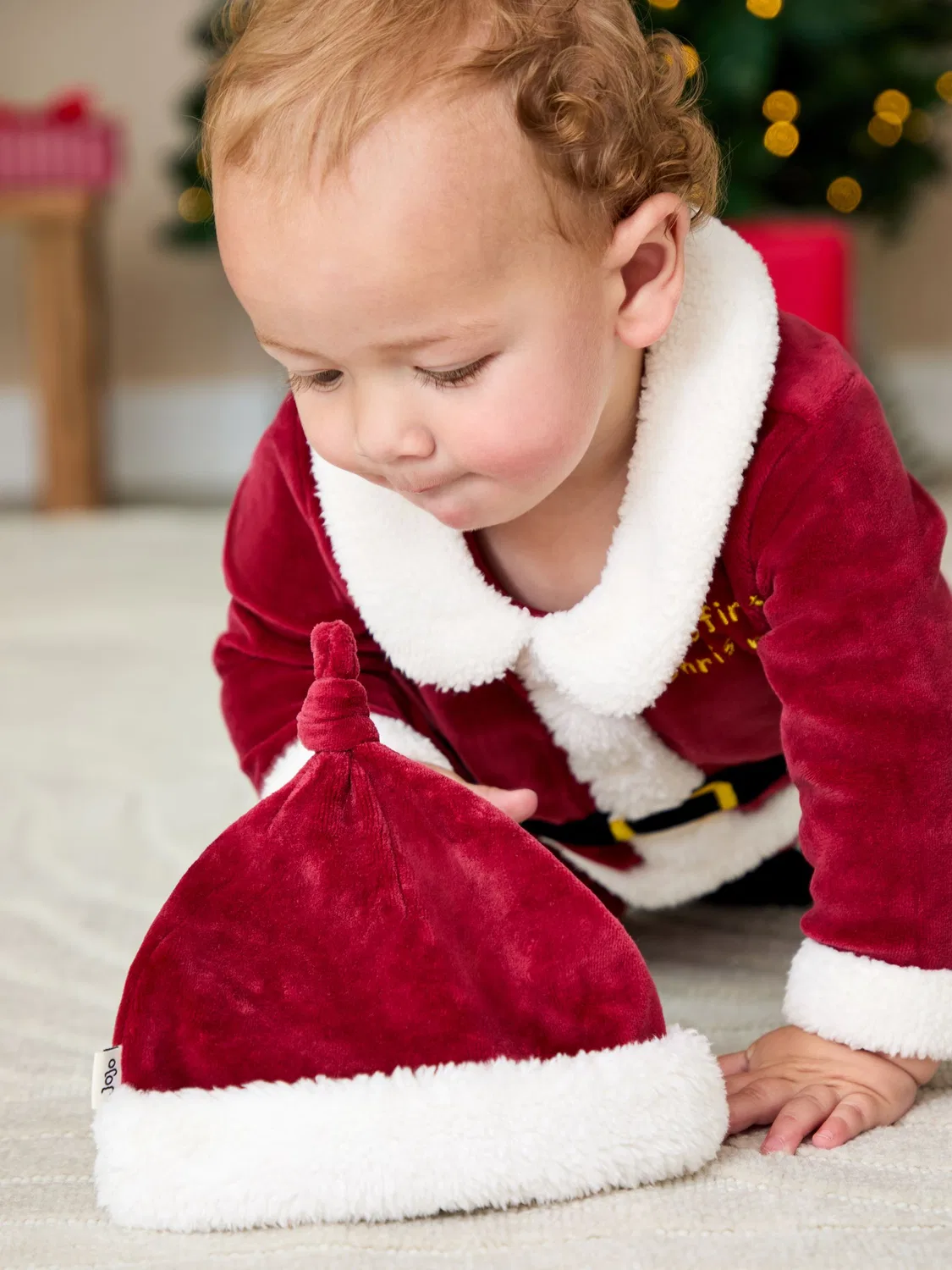 Комбинезон My First Christmas, JoJo Maman Bébé, красный — фото 3