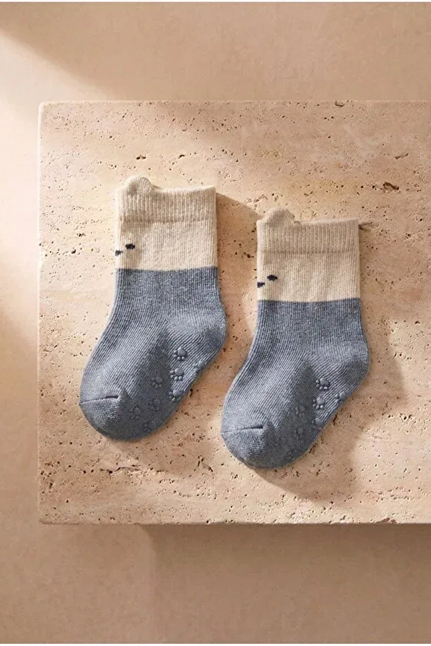 Детские носки с принтом Teddy Bear Patterned Katia&Bony, Blue — фото 4