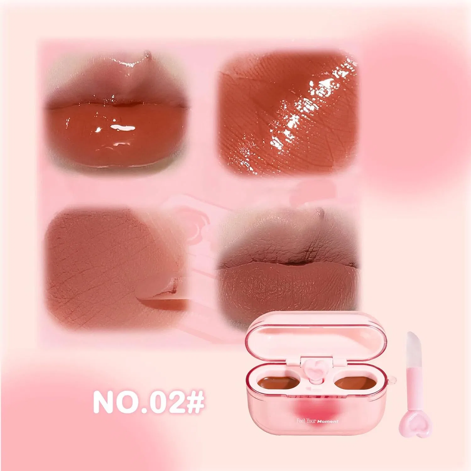 Блеск для губ Double Tone Mirroring Gloss Oxxggkao, 1 г, цвет C — фото 4