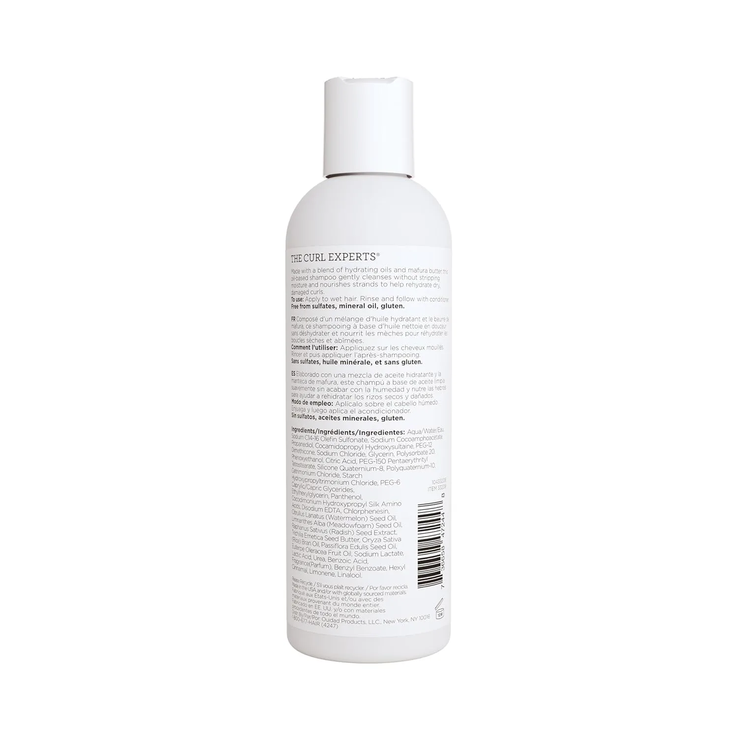 Ouidad Moisture Lock Ultra Nourishing Cleansing Oil Шампунь для вьющихся волос - бережно очищает, увлажняет и восстанавливает сухие, поврежденные локоны и кожу головы, без сульфатов, для всех типов кудрей 251 мл (.) — фото 2