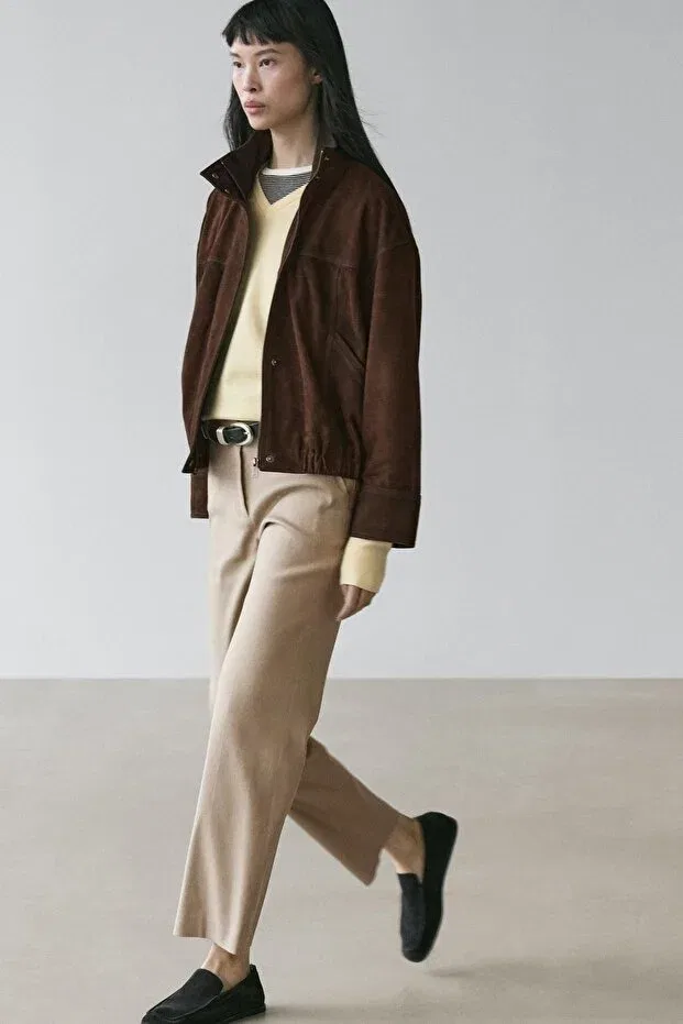 Женские брюки льняные Massimo Dutti, Beige — фото 3