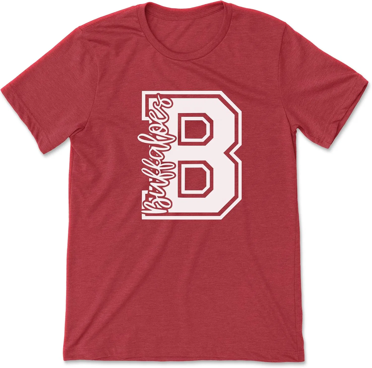 Унисекс футболка с принтом 'B' Bella + Canvas, Heather Red