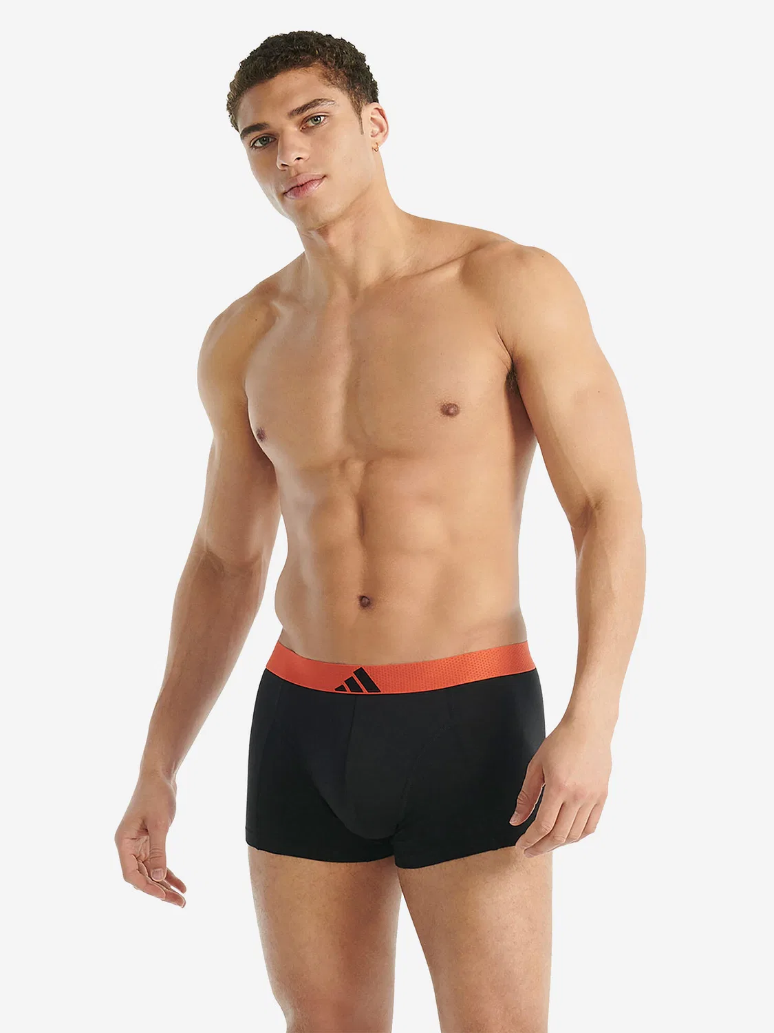 Мужские облегающие боксеры Active Flex Cotton, Adidas, Цвет: Schwarz Rot — фото 4