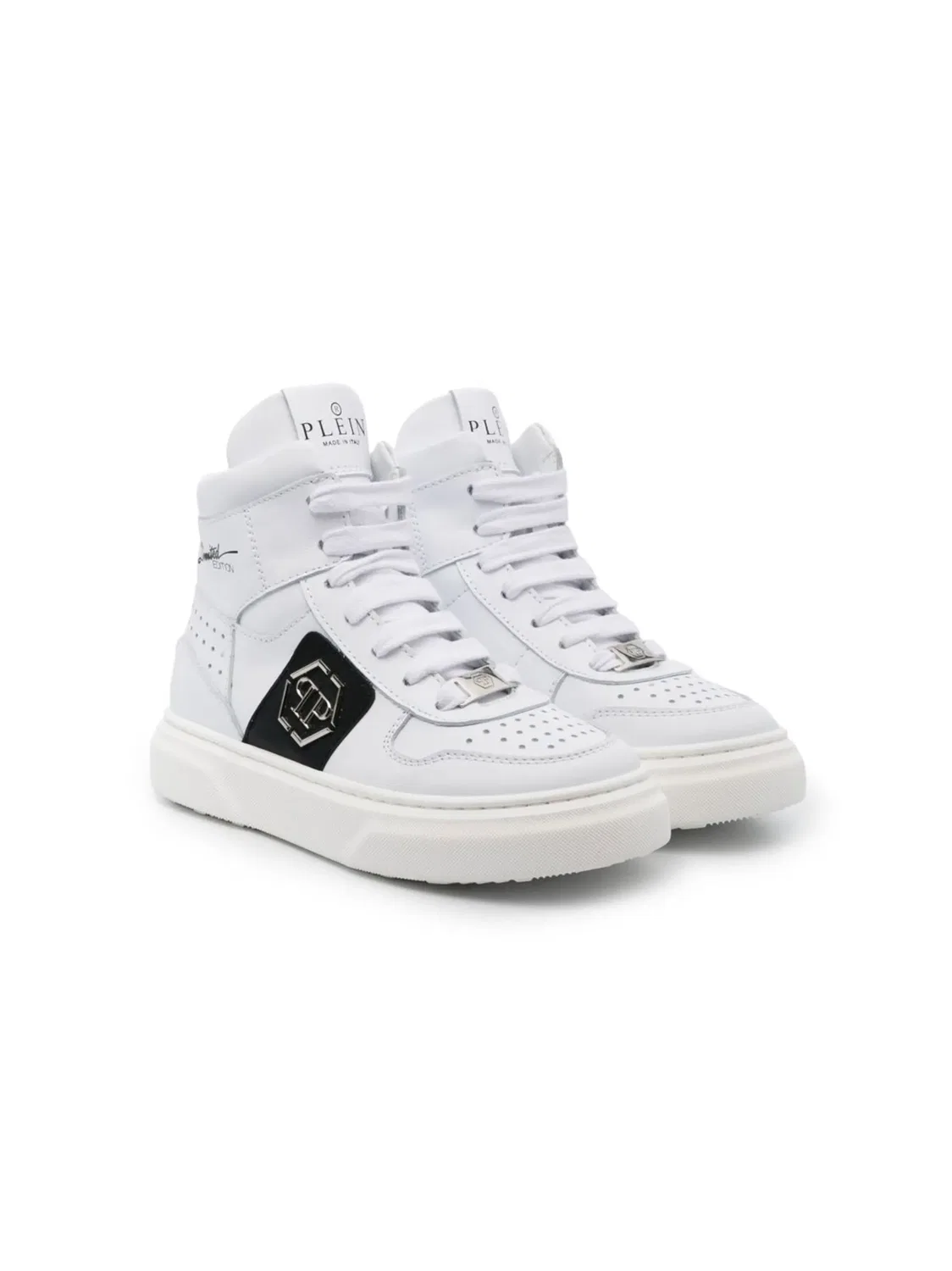 Philipp Plein Кроссовки кожаные белые