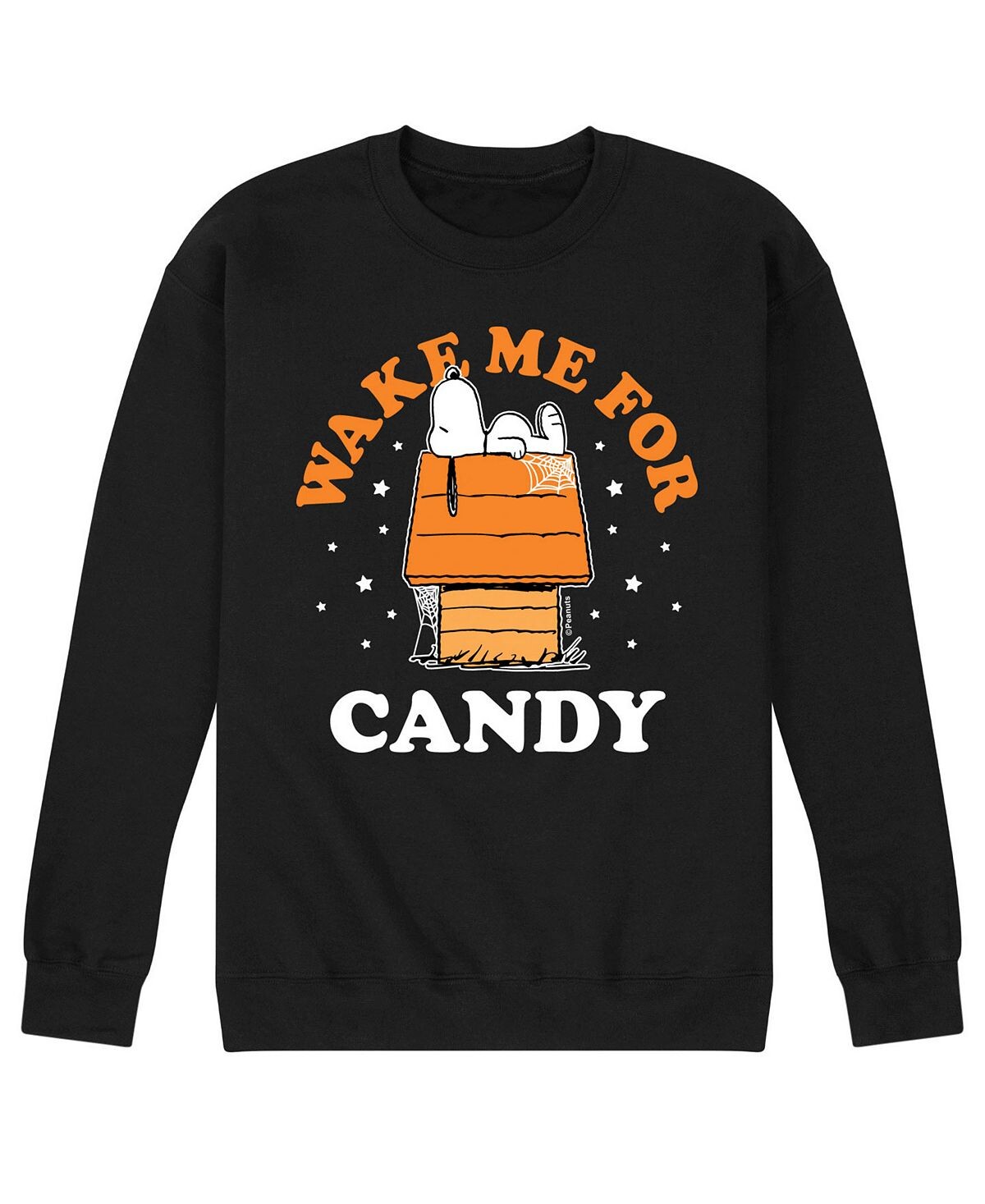 

Мужская флисовая футболка peanuts wake me for candy AIRWAVES, черный