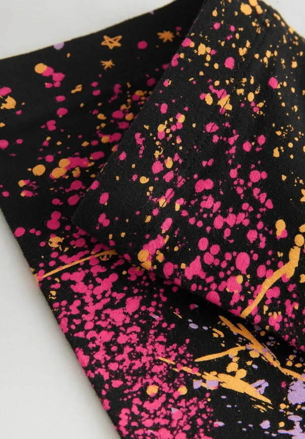Леггинсы с принтом Regular fit Next Black Pink Splat, черный/розовый — фото 2