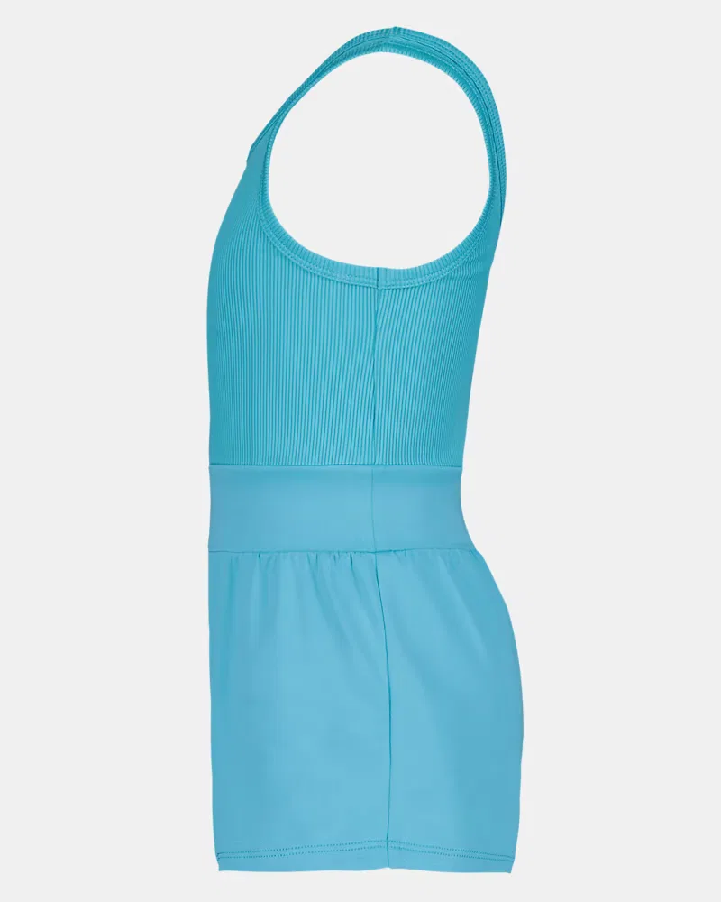 Детский боди-комбинезон из быстросохнущей рубчатой ткани Runsie UnderArmour, Fresco Blue/White — фото 4