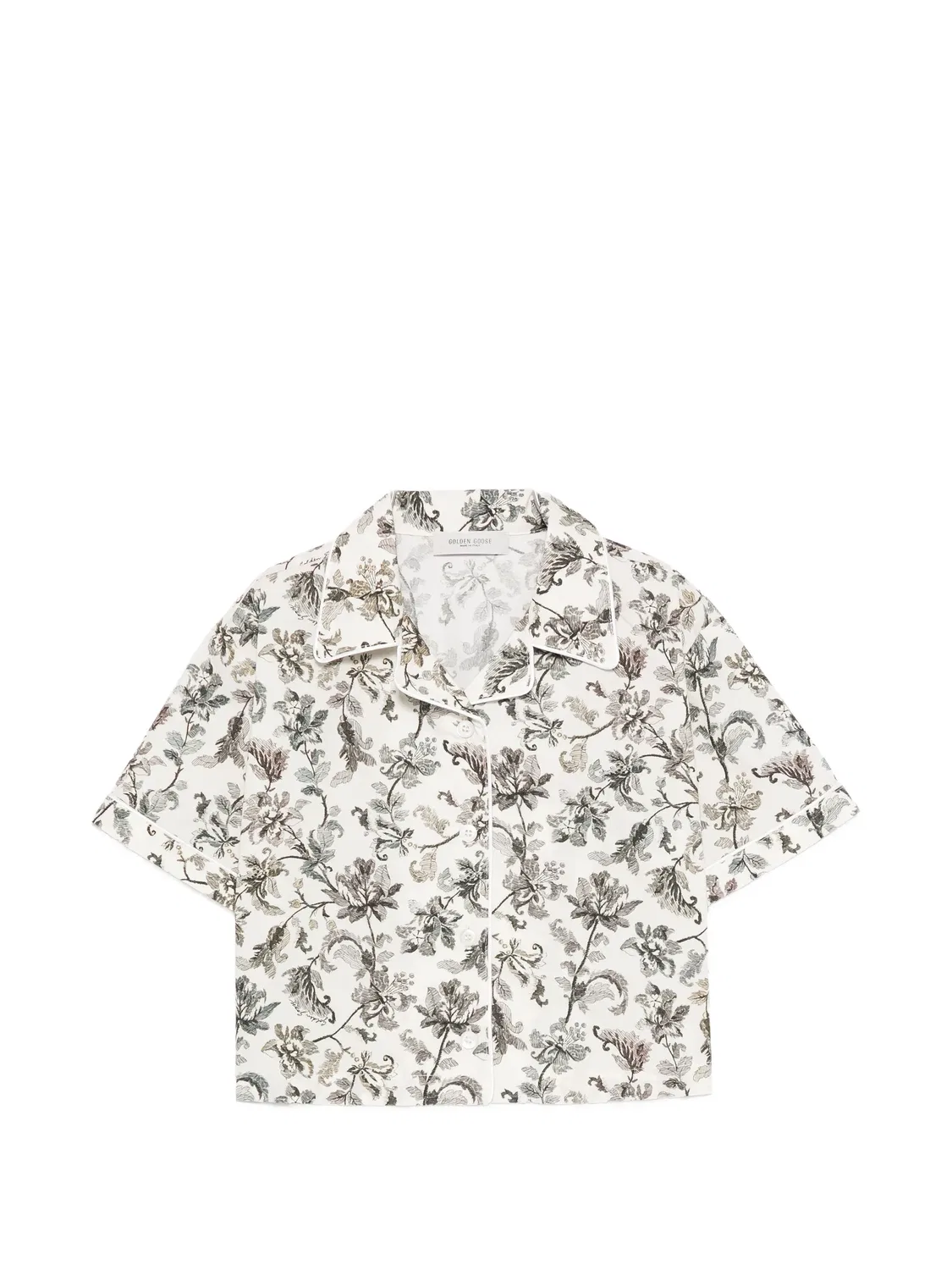 Флористическая рубашка с пуговицами Golden Goose, нейтральные