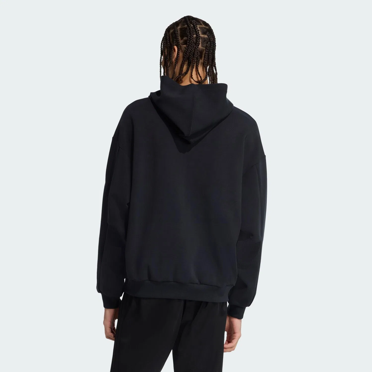 Мужское худи с капюшоном Soft Lux Hoodie Adidas, Schwarz — фото 3