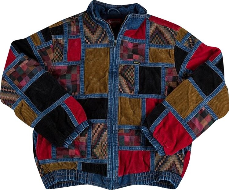 

Куртка Supreme Corduroy Patchwork Denim Jacket 'Washed Blue', синий