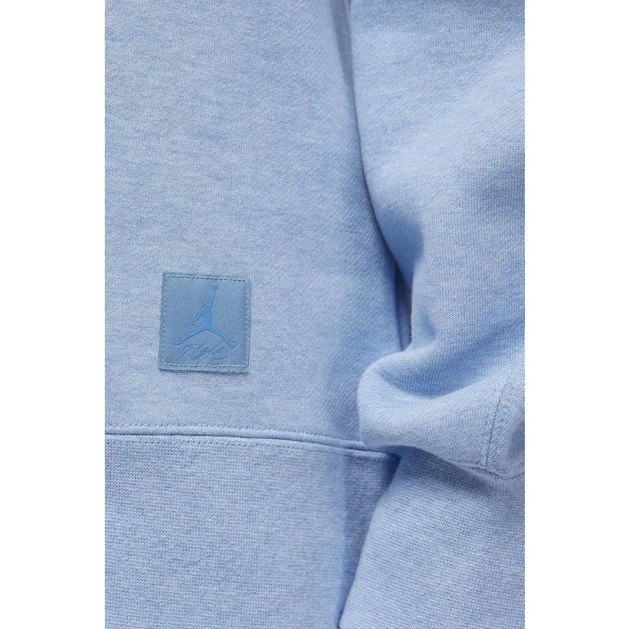 Женский свитшот оверсайз из флиса с логотипом Jordan Flight Fleece Crew Nike, Светло-синий — фото 4