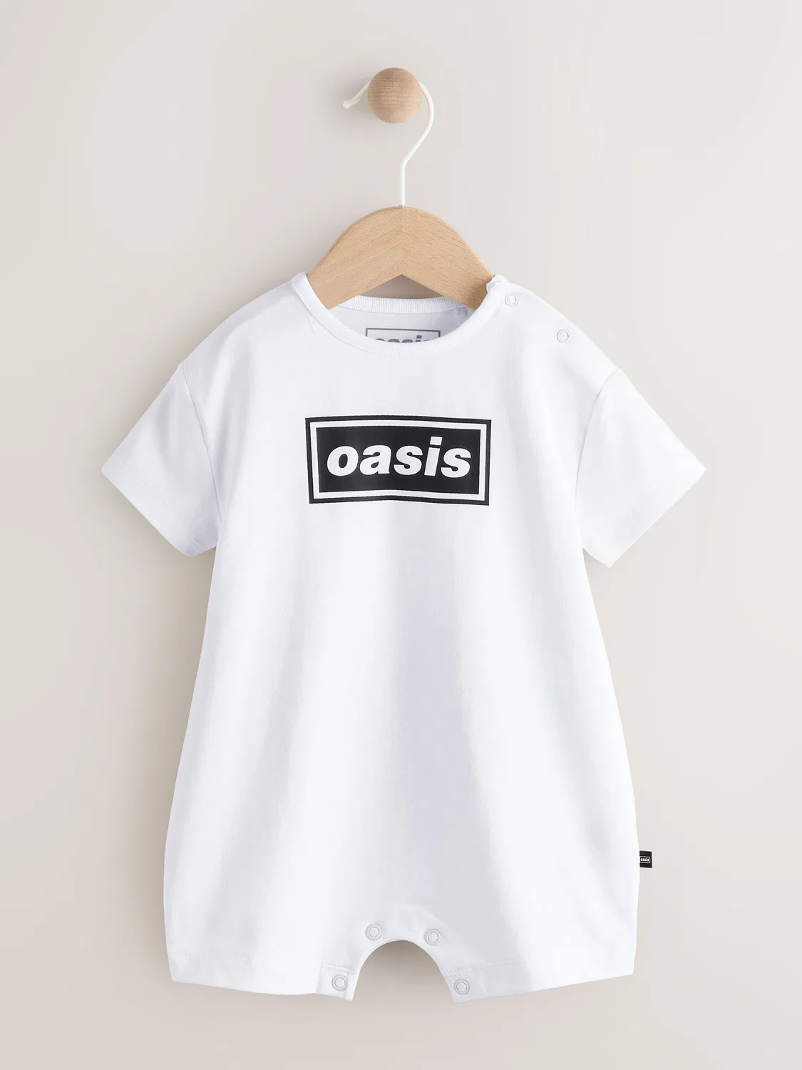 Боди для малышей, с принтом Oasis, Band Baby Romper Next, белый/черный