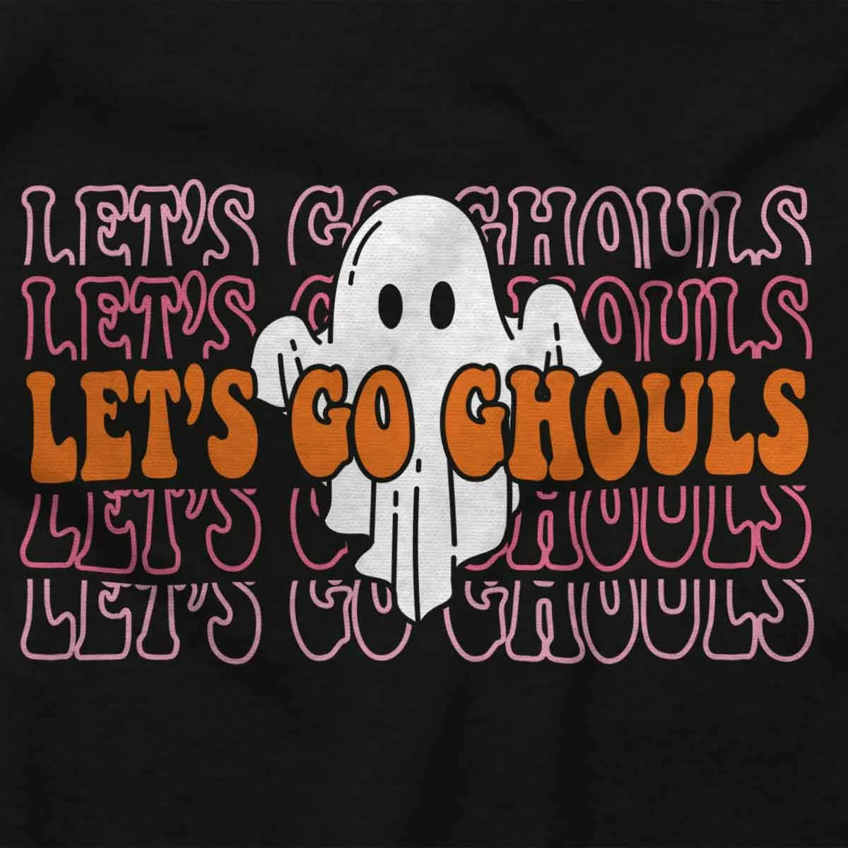 Детское боди-комбинезон с коротким рукавом Halloween Let's Go Ghouls Ghost Brisco Brands, Black — фото 2