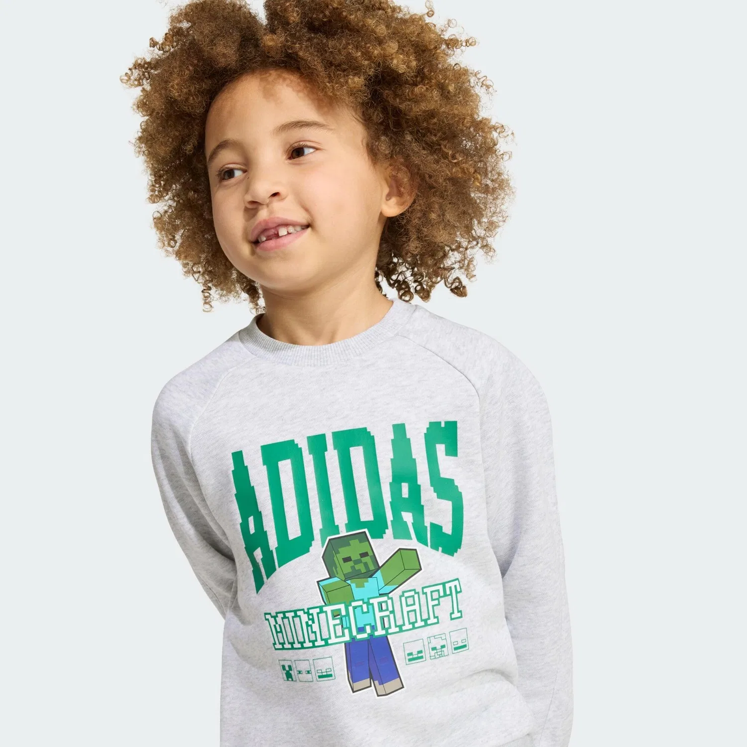 Детский спортивный костюм с принтом Minecraft Adidas, Hellgrau — фото 4