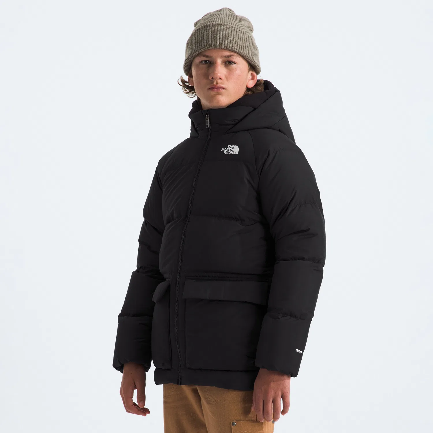 Парка детская утепленная с капюшоном North Down Fleece-Lined The North Face, черный — фото 2