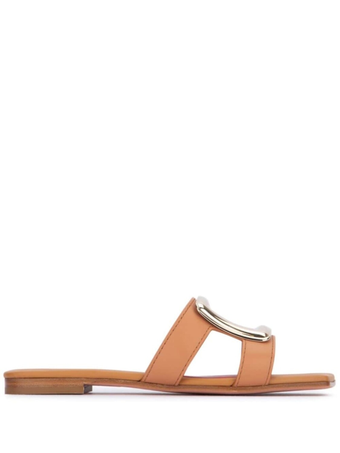 Roger Vivier новые металлические мюли, коричневый