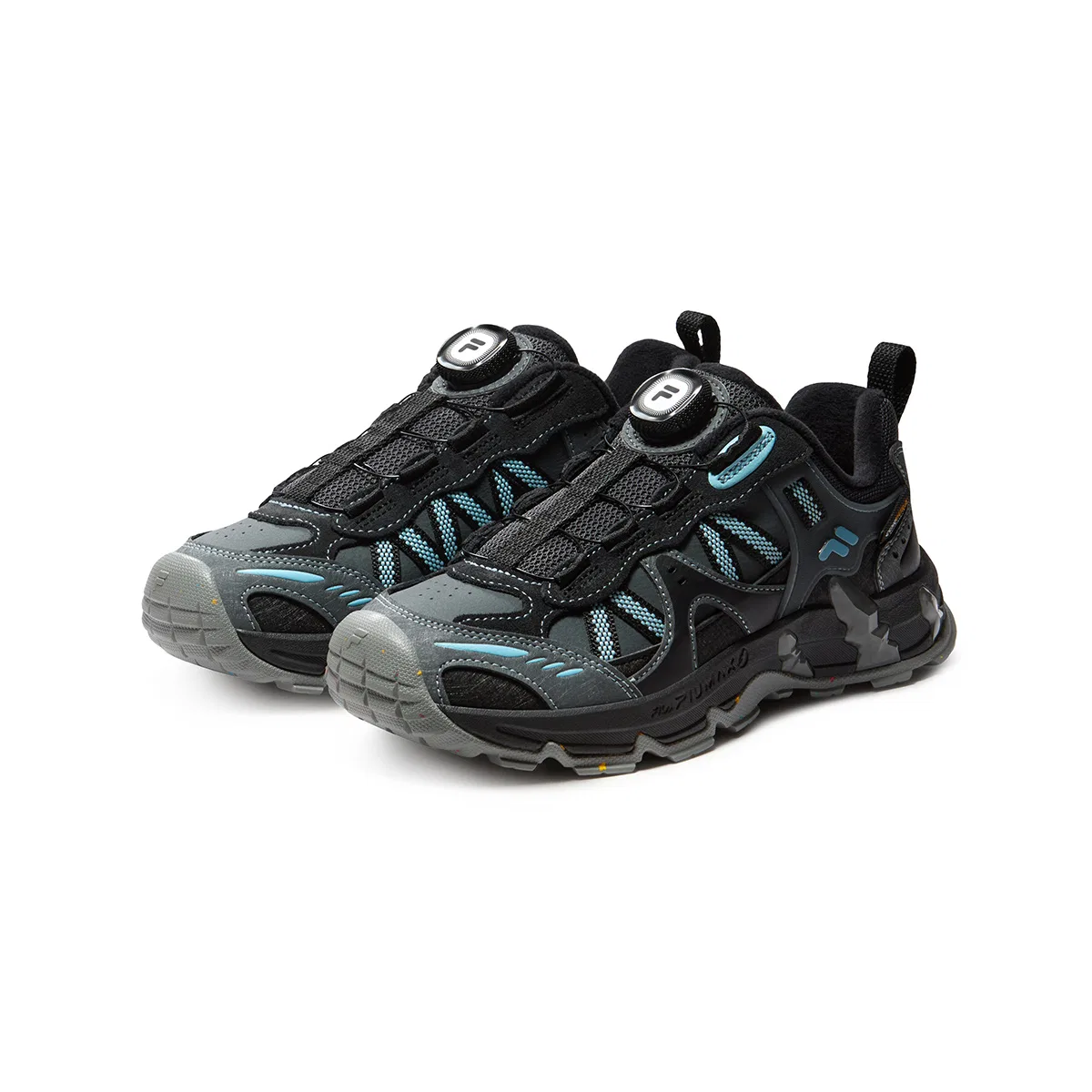 Детские кроссовки с высоким берцем Shadow Black Gray/Black FILA KIDS, Shadow Black Gray/Black — фото 4