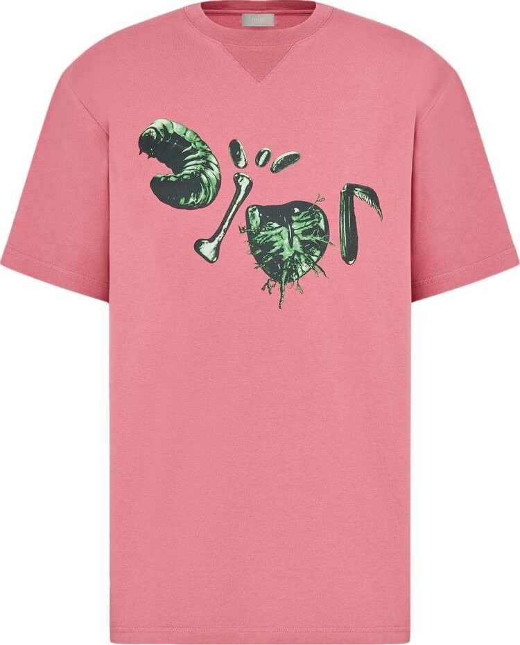 

Футболка Dior x Cactus Jack Oversized T-Shirt 'Pink', розовый