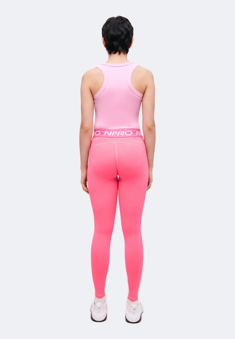 W np df 365 mr tight usm - леггинсы Nike Performance, Hyper Pink/White — фото 3