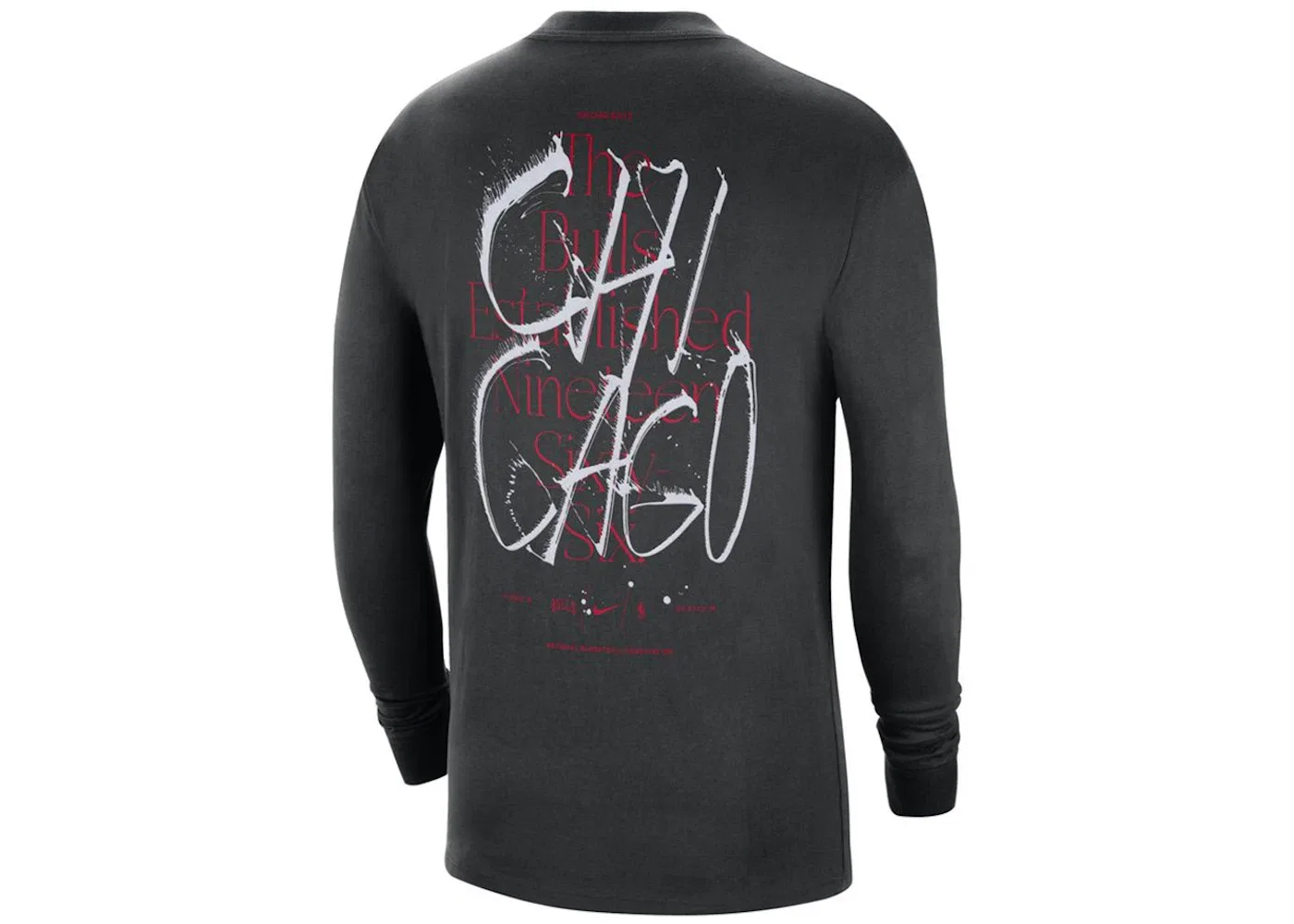Мужская футболка с длинным рукавом Chicago Bulls Nike, черный — фото 2