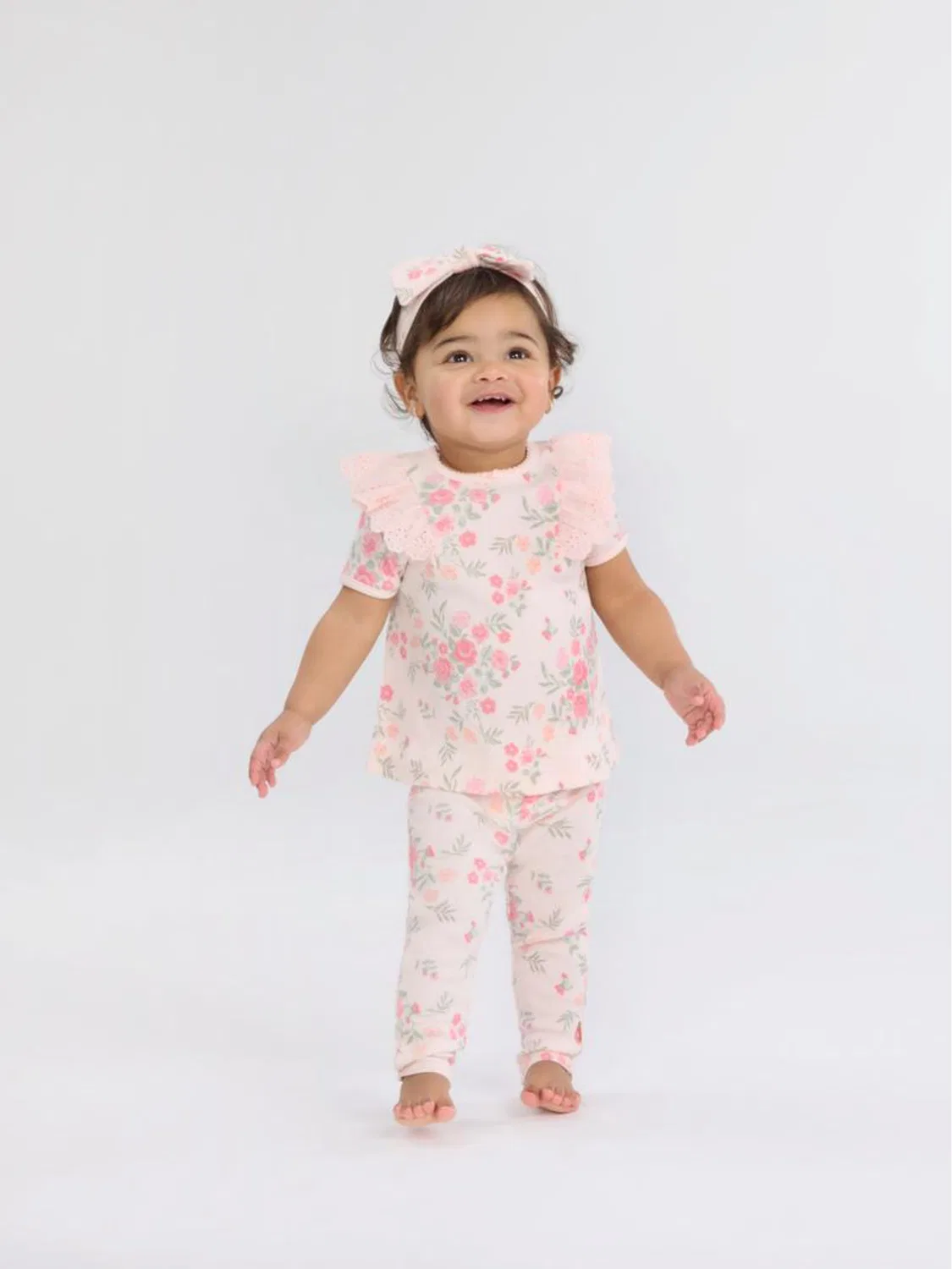 Комплект из футболки, леггинсов и повязки на голову Huggies, розовый