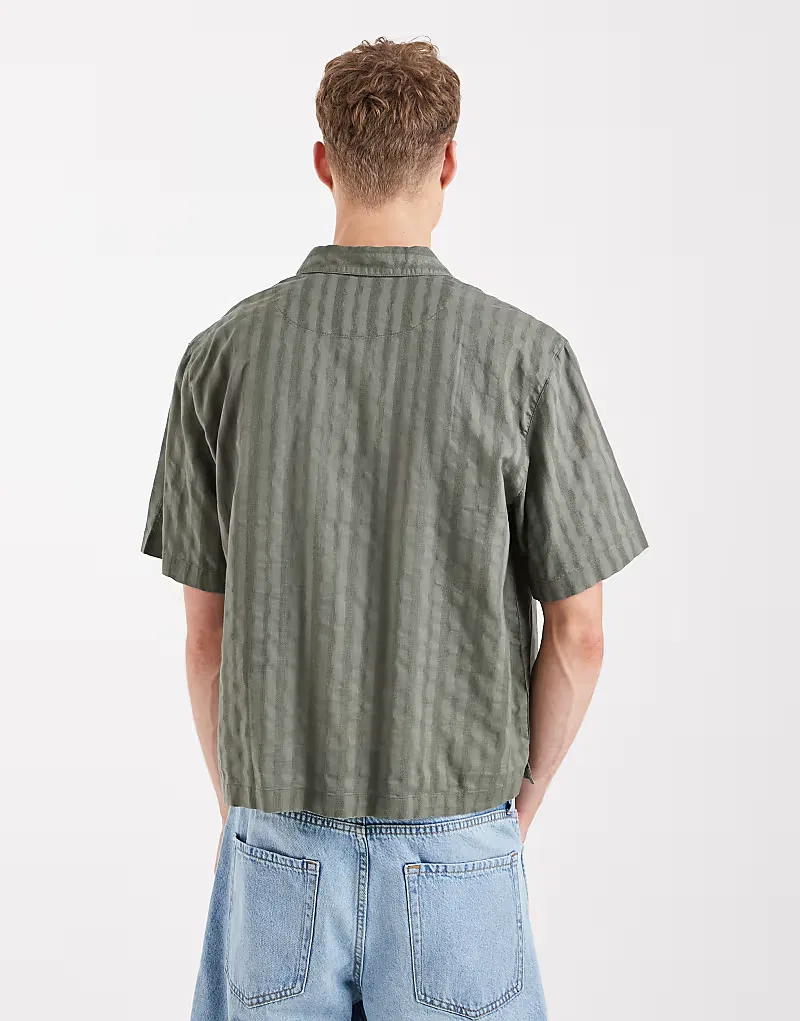 Рубашка Levi's Lama с коротким рукавом, свободного кроя, в зеленую клетку — фото 3
