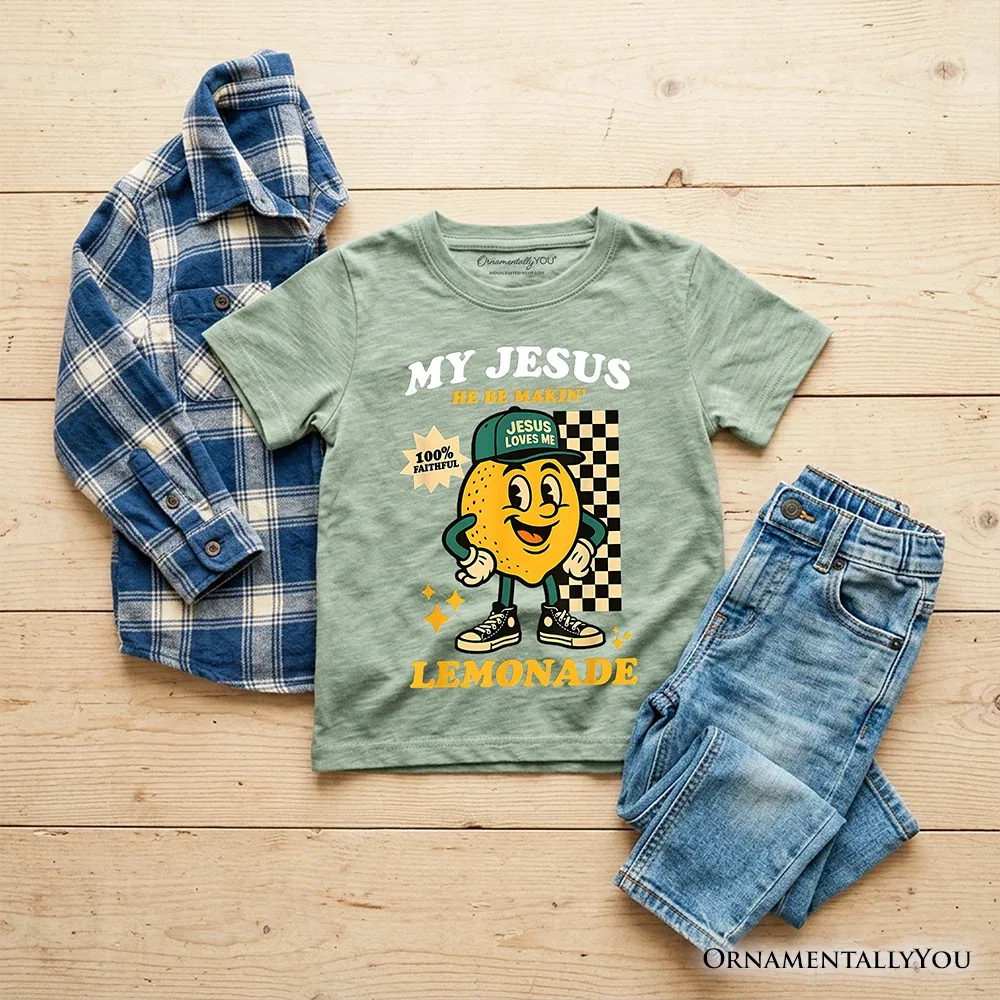 Детская футболка с принтом Lemonade Jesus OrnamentallyYou, Sage
