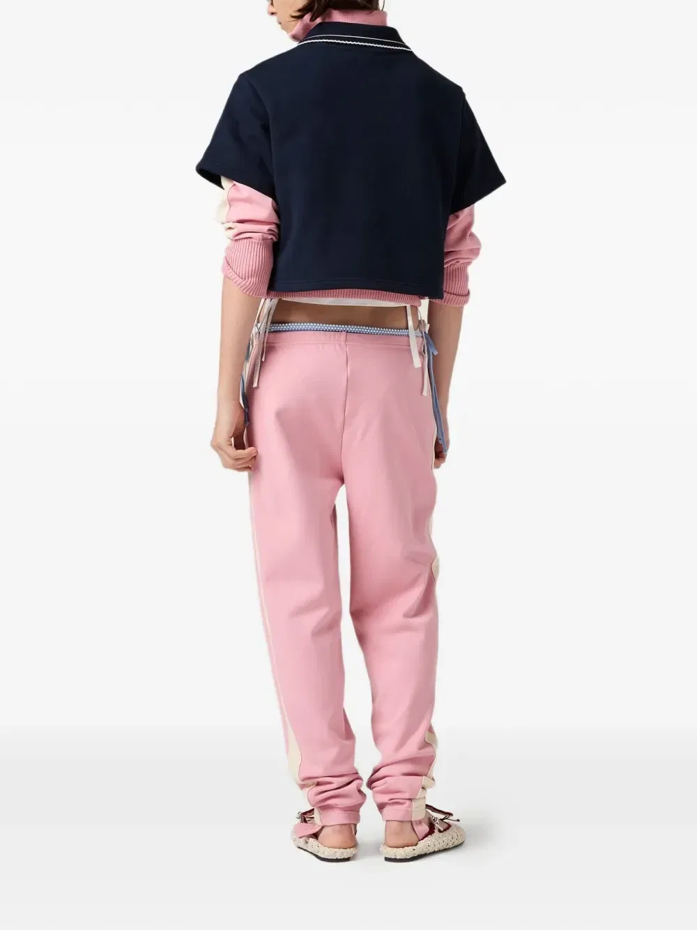 Спортивные брюки из технической ткани Miu Miu, розовый — фото 3