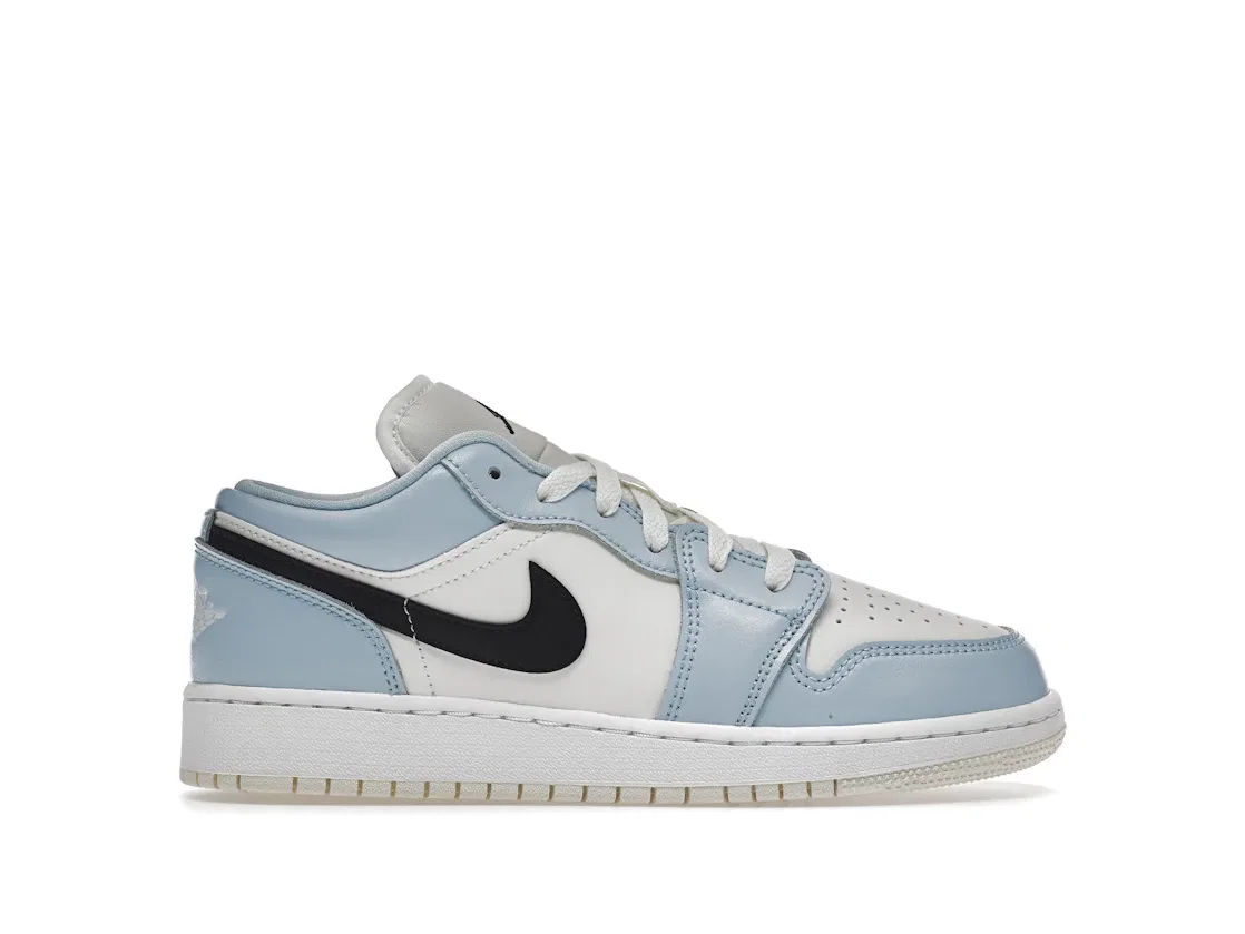 Детские кроссовки для активного отдыха Jordan 1 Low Jordan, Ice Blue/Black/Sail/White
