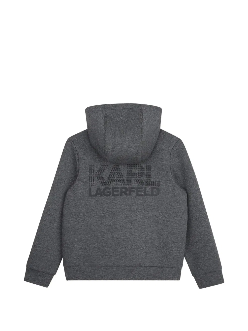 Худи на молнии с логотипом Karl Lagerfeld Kids, серый — фото 2