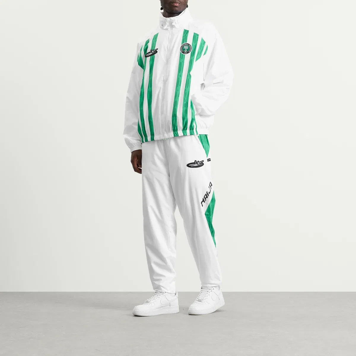 Штаны спортивные с принтом X slawn nigeria woven track pant Nike, White — фото 4