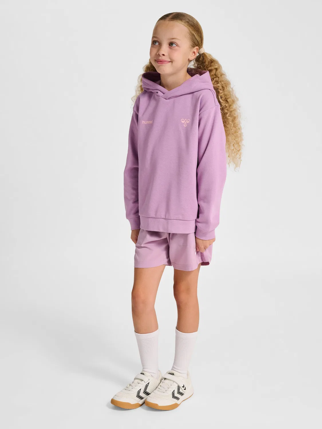 Детское худи с принтом Hmljr Graphic Hummel, Violett — фото 3