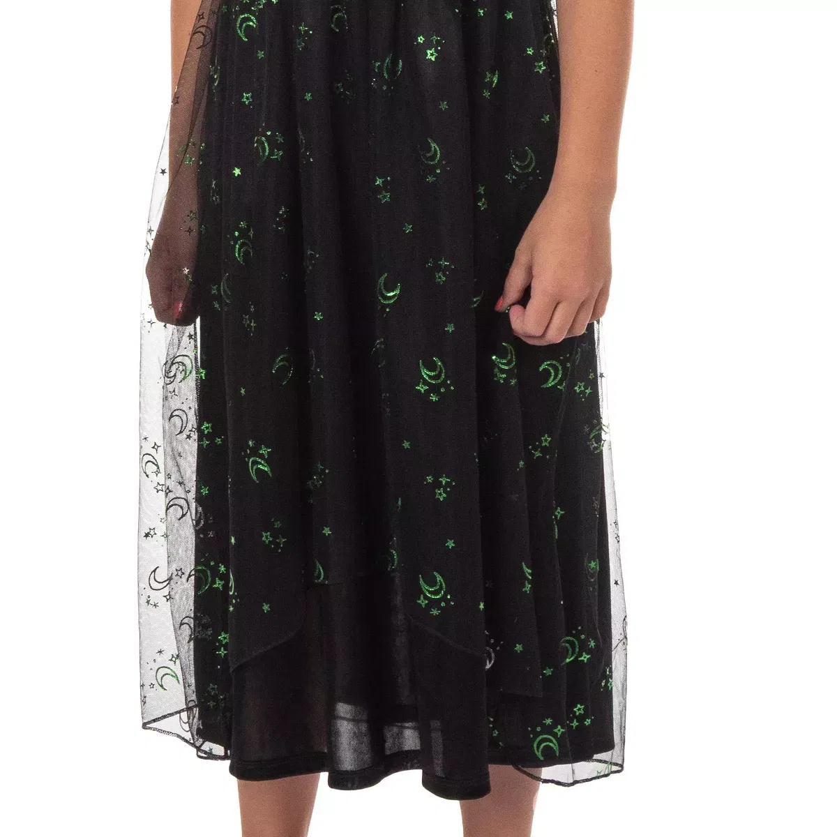 Детская ночная рубашка с коротким рукавом с блестками Wicked, Black — фото 4