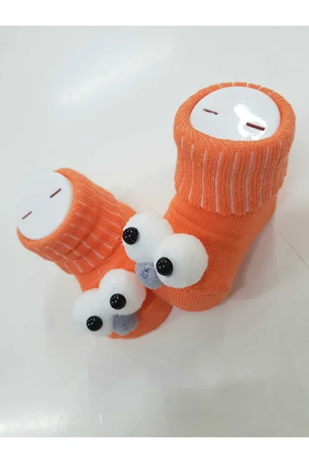 Детские носки с принтом Confused eyes accessory baby socks Baby By Bumbo, Orange — фото 2