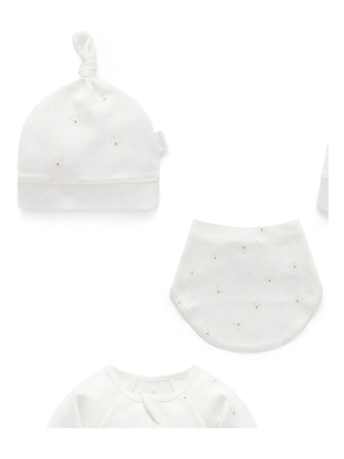 Комплект ползунков для новорожденных Purebaby, Natural — фото 3