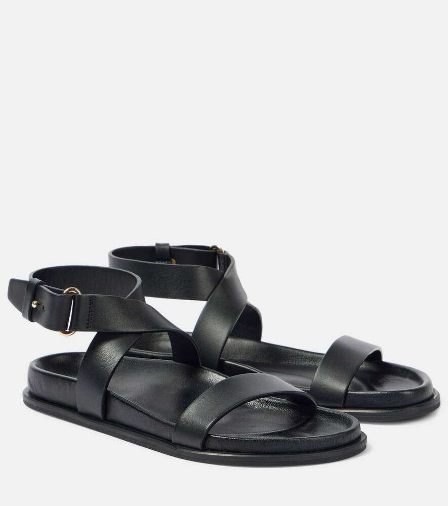 Массивные кожаные сандалии Toteme, Black 001