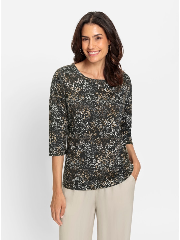 

Рубашка с принтом черного и верблюжьего цветов WITT WEIDEN