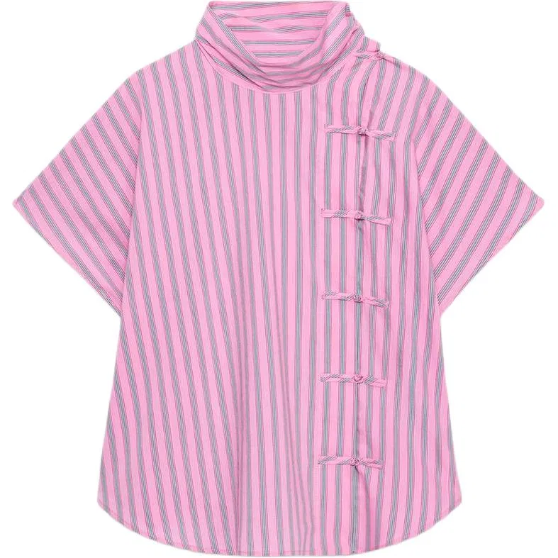 Женская рубашка с воротником-стойкой Pink ZARA, Pink
