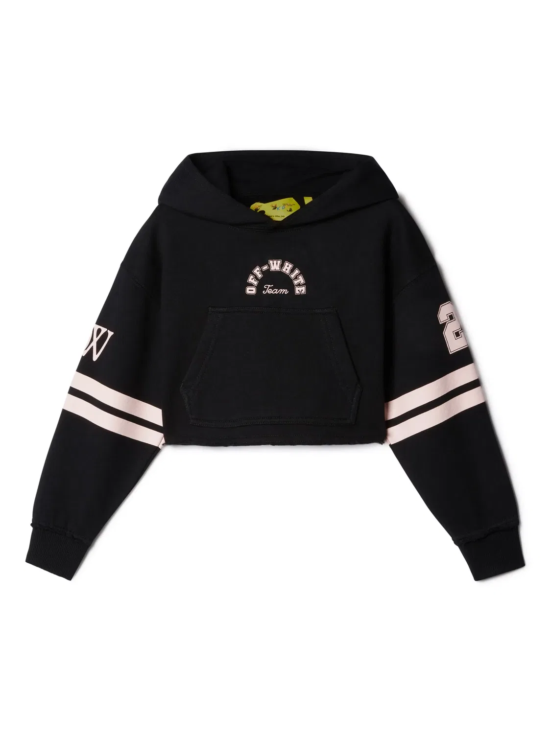 OFF-WHITE Кроп‑худи из хлопка Черный