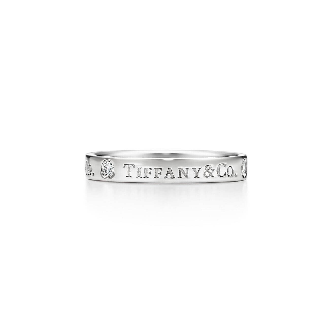 

Кольцо Tiffany & Co Band, платина/бриллианты