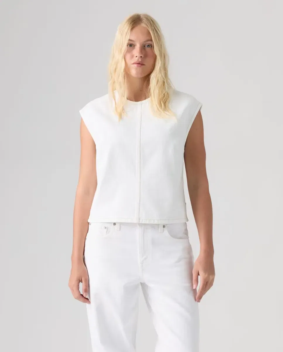 Женская джинсовая рубашка без рукавов Levi's, Blanco