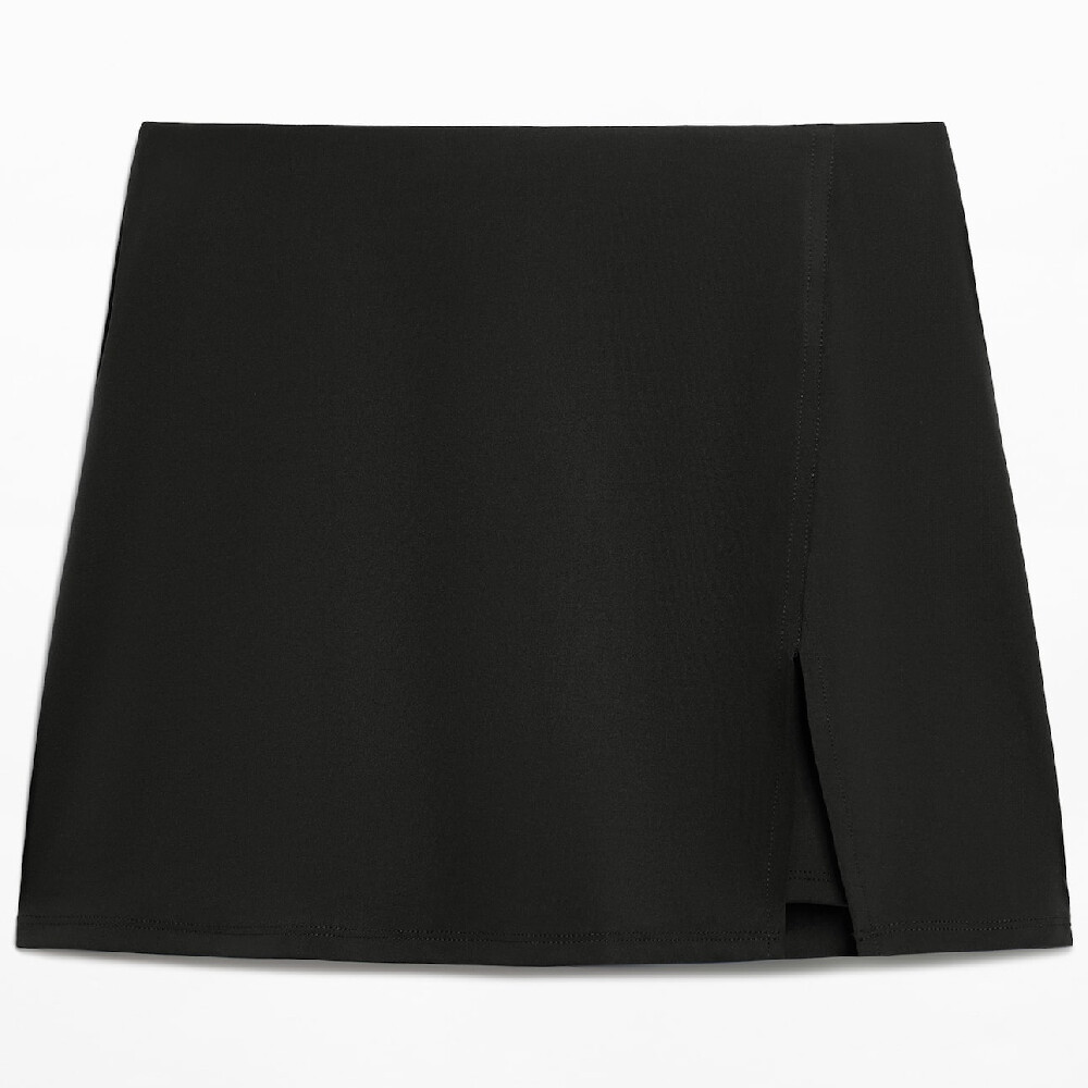 

Юбка-шорты Oysho Front Cut, черный