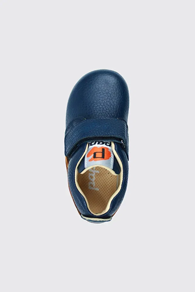 Детская обувь для первых шагов из натуральной кожи Papi Ayakkabı, Navy Blue — фото 2