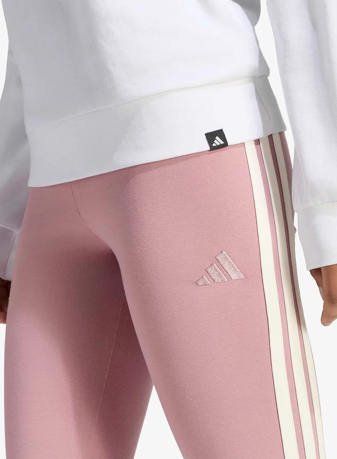 Леггинсы с принтом 3-Stripes Adidas, маджента — фото 3