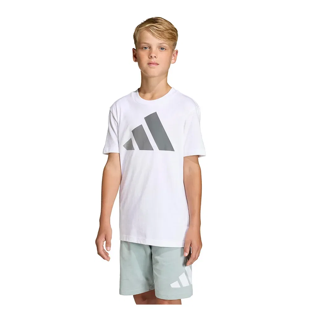 Детская футболка с принтом Essentials Graphic Short Sleeve Adidas, White