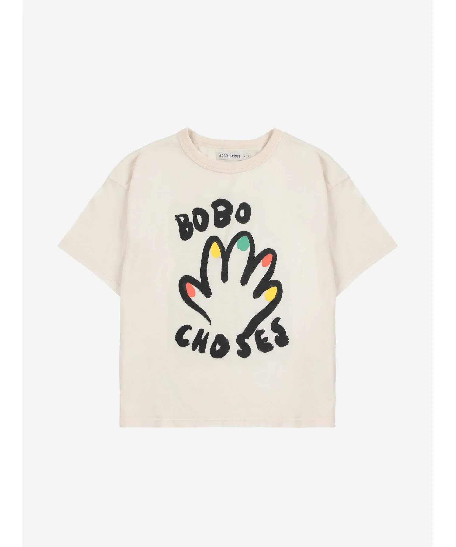 Детская футболка с принтом High Five BOBO CHOSES кремовая — фото 2